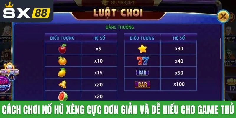 Cách chơi nổ hũ xèng cực đơn giản và dễ hiểu cho game thủ